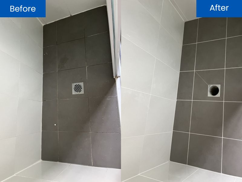 Leaking Shower Repair Before & After